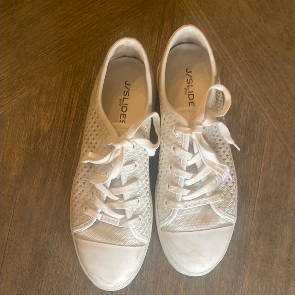COPY - J Slides White Minimalist Sneakers - Picture 5 of 5